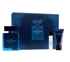 Narciso Rodriguez For Him Bleu Noir zestaw woda perfumowana spray 100ml + woda perfumowana spray 10ml + żel pod prysznic 50ml