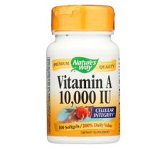 Nature's Way Vitamin A 10000 IU witamina A suplement diety 100 kapsułek