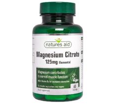 Natures Aid Cytrynian Magnezu 125mg suplement diety 60 tabletek