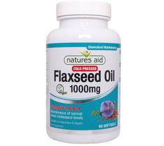 Natures Aid Flaxseed Oil 1000mg Omega 3. 6 & 9 suplement diety 90 kapsułek żelowych