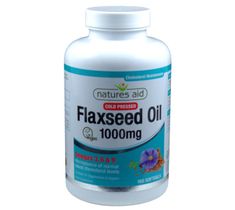 Natures Aid Flaxseed Oil 1000mg suplement diety 180 kapsułek żelowych