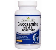 Natures Aid Glucosamine + MSM + Chondroitin suplement diety 90 tabletek