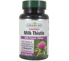 Natures Aid Milk Thistle (Ostropest Plamisty) 150mg suplement diety 60 tabletek