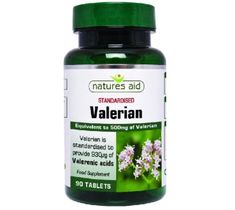 Natures Aid Valerian 500mg suplement diety 90 tabletek