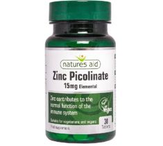 Natures Aid Zinc Picolinate 15mg suplement diety 30 tabletek