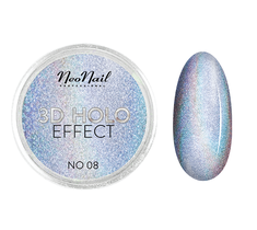 NeoNail 3D Holo Effect pyłek do paznokci No. 08 White Silver (2 g)