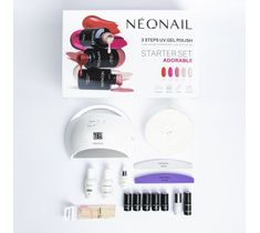 NeoNail Adorable zestaw do hybryd: 7 lakierów + lampa LED 21W/48