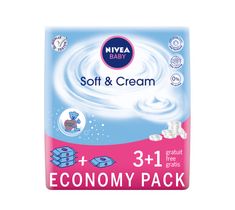 Nivea Baby Chusteczki Soft & Cream 3+1  (4 x 63 szt)