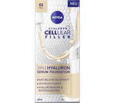 Nivea Cellular Filler 3in1 Hyaluron Serum Foundation podkład do twarzy 01 Hell (30 ml)