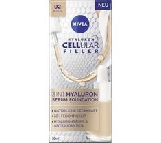 Nivea Cellular Filler 3in1 Hyaluron Serum Foundation podkład do twarzy 02 Mittel (30 ml)