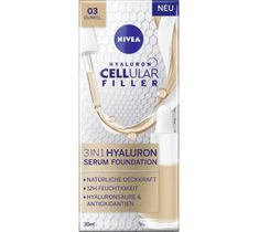Nivea Cellular Filler 3in1 Hyaluron Serum Foundation podkład do twarzy 03 Dunkel (30 ml)
