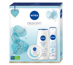 Nivea Fresh Soft zestaw Soft krem intensywnie nawilżający (100 ml) + Creme Soft żel pod prysznic (250 ml) + Fresh Natural dezodorant spray (150 ml)