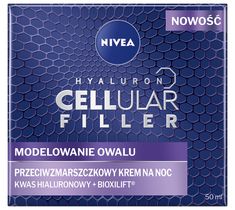 Nivea Hyaluron Cellular Filler + Modelowanie Owalu przeciwzmarszczkowy krem na noc (50 ml)