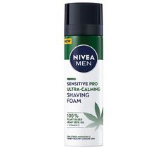 Nivea Men Sensitive Pro Ultra-Calming Shaving Foam pianka do golenia z olejem z nasion konopnych (200 ml)