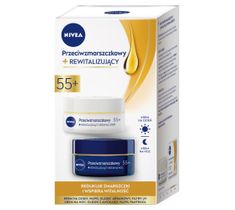 Nivea zestaw przeciwzmarszczkowy + rewitalizujący 55+ na dzień i na noc