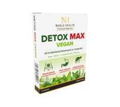 Noble Health Detox Max Vegan suplement diety wspomagający proces detoksykacji organizmu i prawidłowe funkcjonowanie układu trawiennego (21 kapsułek)