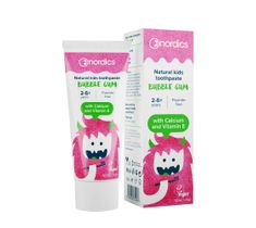 Nordics Natural Kids Toothpaste pasta bez fluoru dla dzieci 2-6+ lat Guma Balonowa 75ml