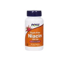 Now Foods Niacyna Flush Free 250mg niacyna suplement diety 90 kapsułek