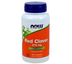 Now Foods Red Clover 375mg suplement diety 100 kapsułek