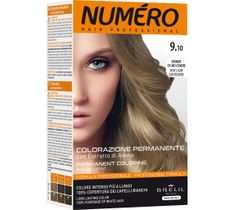 NUMERO Permanent Coloring farba do włosów 9.10 Very Light Ash Blonde 140ml