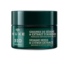 Nuxe Bio Organic rozświetlająca maska detoksykująca z ekstraktem z cytrusów i ziaren sezamu 50ml