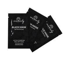 One&Only For Face Black Mask Detox Ritual głęboko oczyszczająca maska peel-off z węglem aktywnym 10x8ml