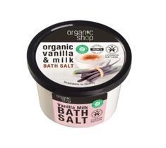 Organic Shop Organic Vanilla & Milk Bath Salt sól do kąpieli Wanilia i Mleko (250 ml)