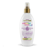Organix Frizz-Defying + Coconut Miracle Oil Flexible Hold Hairspray lakier do włosów nadający połysk (177 ml)
