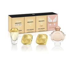 Paco Rabanne Special Travel Edition For Women zestaw Olympea 6ml + Lady Million Absolutely Gold 5ml + Lady Million 5ml + Lady Million Eau My Gold 7ml (1 szt.)