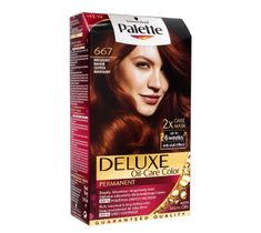 Palette Deluxe farba do każdego typu włosów permanentna nr 667 miedziany mahoń 100 ml