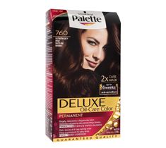 Palette Deluxe farba do każdego typu włosów permanentna nr 760 olśniewający brąz 100 ml