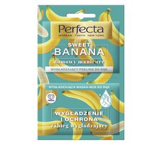 Perfecta Sweet Banana Peeling wygładzający+Maska mus wygładzająca do rąk (12 ml)