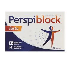 Perspiblock Forte suplement diety hamujący nadmierne pocenie silniejszy skład 30 tabletek