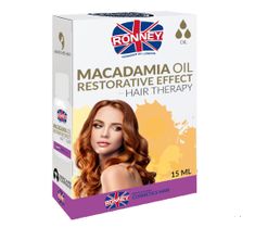 Ronney Macadamia Oil Restorative Effect Hair Therapy wzmacniający olejek do włosów suchych i osłabionych (15 ml)