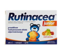 Rutinacea Junior suplement diety o smaku owocowym 20 tabletek do ssania