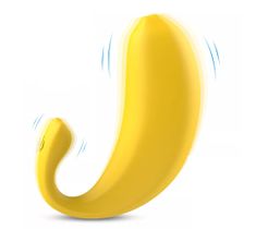 S-HANDE Banana-RTC wibrator typu jajko zdalnie sterowany z 9 trybami wibracji Yellow