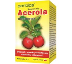 Sanbios Acerola suplement diety 100 tabletek