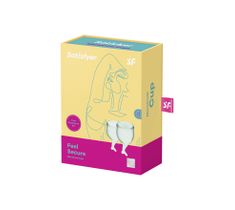 Satisfyer Feel Secure Menstrual Cup zestaw kubeczków menstruacyjnych 15ml + 20ml Light Green