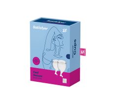 Satisfyer Feel Secure Menstrual Cup zestaw kubeczków menstruacyjnych 15ml + 20ml Transparent