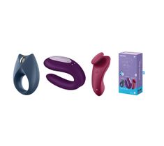 Satisfyer Partner Box 3 zestaw Royal One Ring Vibrator + Double Joy Partner Vibrator + Sexy Secret Panty Vibrator