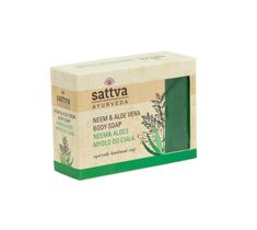 Sattva Body Soap indyjskie mydło glicerynowe Neem & Aloe Vera (125 g)
