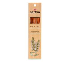 Sattva Natural Indian Incense naturalne indyjskie kadzidełko Biała Szałwia (15 szt.)