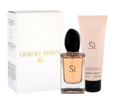 Giorgio Armani Si Travel Exclusive zestaw woda perfumowana spray (50ml) + balsam do ciała (75ml)