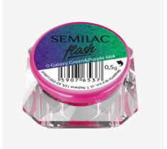 Semilac – Ozdoby do paznokci pyłek Flash Galaxy Green&Purple 664 (0.5 g)