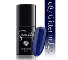 Semilac lakier hybrydowy 087 Glitter Indigo 7 ml