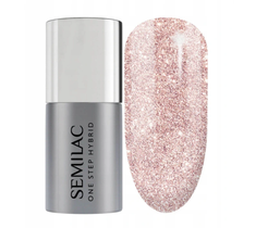 Semilac – Lakier hybrydowy One Step Hybrid S245 Glitter Pink Beige (5 ml)