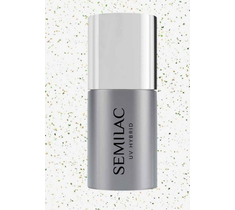Semilac Top No Wipe Blinking Gold&Green Flakes (7 ml)