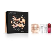 Shiseido Beauty Blossoms zestaw Benefiance Wrinkle Smoothing Enriched cream 50ml + Power Infusing 10ml + Treatment Softener Enriched 7ml + Clarifying Cleansing Foam 5ml (1 szt.)