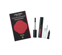 Shiseido Exclusive Edition zestaw Controlled Chaos Mascaralnk 01 Black Pulse 11.5ml + Instant Eye and Lip Makeup Remover 30ml + ModernMatte Powder Lipstick 515 Mellow Drama 2.5g (1 szt.)