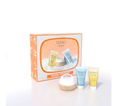 Shiseido Waso zestaw Giga Hydrating Rich Cream 30ml + Quick Gentle Cleanser 30ml + Fresh Jelly Lotion 30ml (1 szt.)